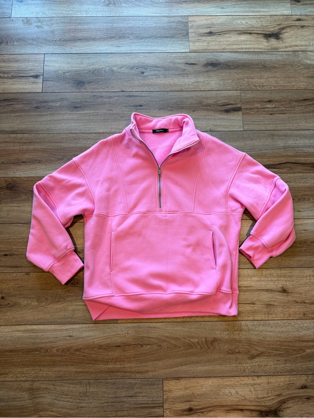 Automet Bubblegum Pink 3/4 Zip Pull Over Sweater Size XL